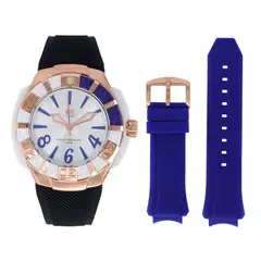 YESS - Reloj Bicolor Azul y Dorado Para Dama YSD3316-13