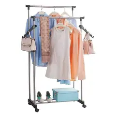 CLEAR - Tendedero Organizador Doble Ruedas Resistente