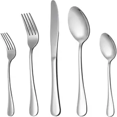 GENERICO - Set Cubiertos 24 piezas Acero Inoxidable Plateado