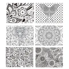 POR EJEMPLO DISEÑO Y DECORACION - 6 Individuales De Mesa Mándalas para Colorear