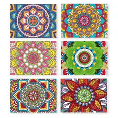 POR EJEMPLO DISEÑO Y DECORACION - 6 Individuales De Mesa Mándalas Coloridos