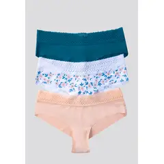 FORMAS INTIMAS - Cachetero Paq X3 Mujer Azul Petroleo FI 96631