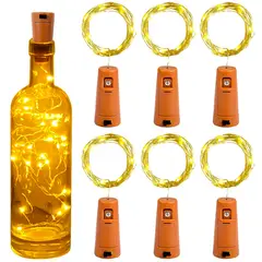 ONE PIXEL - Luces De Botella De Corcho Mini Luces De Alambre Decorativas Luz Cálida