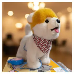 INFANTILES CAJUROMIX - Peluche Mascota Interactiva Y Mecánica Perro café