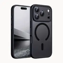 GENERICO - Funda Magsafe Minimalista y Transparente Mate con Protector de Camara para iPhone 17 Pro Max
