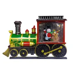 GENERICO - Tren Navideño Decorativo con Muñecos de Nieve y Luz Con Efecto Nieve, Adorno Navideño Elegante 64