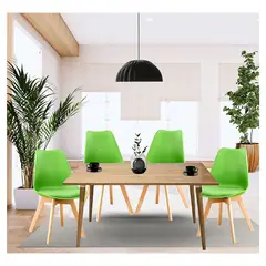 EKONOMODO COLOMBIA - Juego de Comedor Madera Robledo con 4 Sillas Milano Estilo Moderno y Calidad Colombiana