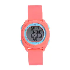 TEMPUS - Reloj Digital Color Salmon y Acabados Azules Para Dama YP-21817-03