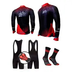 GENERICO - Uniforme Ciclismo Jersey Pantaloneta Medias Badana GEL20D Bike King