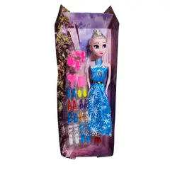 GENERICO - Muñeca Vestido Princesa Con Corona + Zapatos Y Accesorios