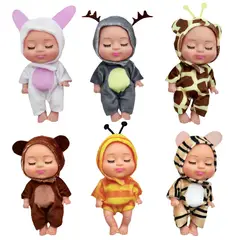 GENERICO - Muñeco Mini Bebe Bebote Con Pijama Peluche Animalitos X 12