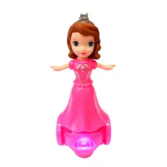 GENERICO - Muñeca Robot Princesa Scooter Luces Movimiento + Baterias