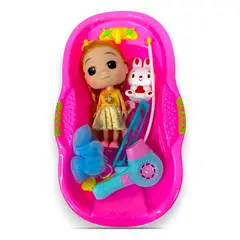 KIDSHOP - Muñeca Bebe Con Bañera Y Accesorio HT858-29-RS