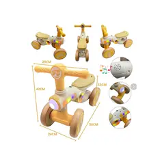 AMERICAN GENERICS - Triciclo Infantil Mini Rider con Luces y Música Amarillo
