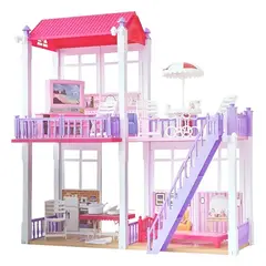 GENERICO - Casa Para Muñecas Con Muebles Interactiva Juguete Niñas