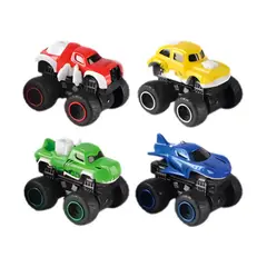 GENERICO - Carro Monster Mini Truck Multicolor Juguete X 4 Unidades