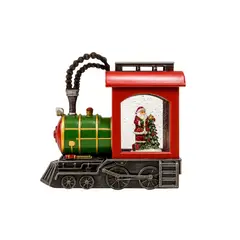 GENERICO - Tren Navideño Musical Papa Noel Arbol Navidad Luz Efecto Nieve Giratoria Adorno Navideño 37