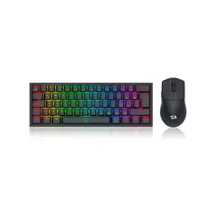 REDRAGON - KIT GAMER S143 TECLADO FIZZ PRO 60% SWITCH ROJO + MOUSE KING RGB