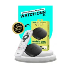 AMERICAN GENERICS - Convertidor SmartTV Watch Onn 4K Full HD MGIS con Asistente de voz