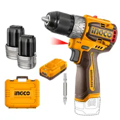 INGCO - Taladro Rotación Inalámbrico M1/2 16V 60Nm con 2 Baterías Y Cargador UCDLI16682