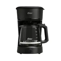 OSTER - Cafetera, 12 Tazas Oster, Botón Luz Encendido y Apagado, Función Pausa y Servir, Negro,