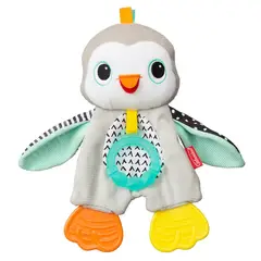 INFANTINO - Juguete Sensorial Pingüino Con Texturas Y Mordedor Bebés