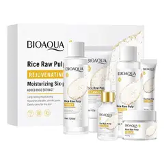 BIOAOUA - Kit Facial Arroz Aclarante Antiedad Skincare X 6 Bioaqua