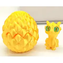 GENERICO - Mini Dragones Coleccionables Impresos En 3d Amarillo