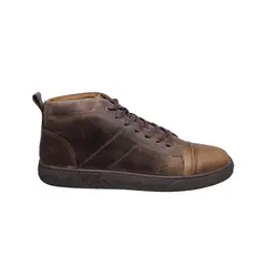 GENERICO - Botín En Cuero Para Hombre Amarrar Casual