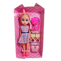 GENERICO - Muñeca Con Diadema + Accesorios De Juguete Niñas