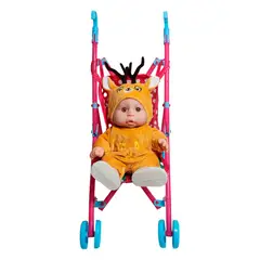 GENERICO - Muñeco Bebe Bebote En Coche + Accesorios Mascota Juguete