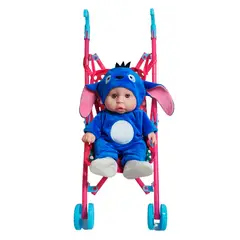 GENERICO - Muñeco Bebe Bebote En Coche + Accesorios Mascota Juguete