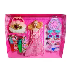 GENERICO - Muñeca Vestido Elegante De Gala Bolso + Accesorios Juguete