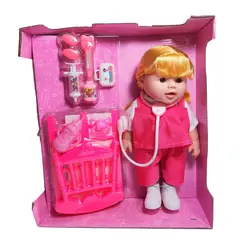 GENERICO - Muñeca Bebe Doctora Interactiva Estetoscopio Juguete Niñas