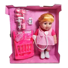 GENERICO - Muñeca Bebe Doctora Interactiva Estetoscopio Juguete Niñas