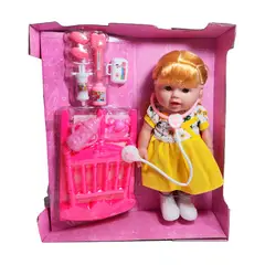 GENERICO - Muñeca Bebe Doctora Interactiva Estetoscopio Juguete Niñas
