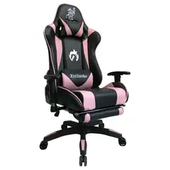 GENERICO - Silla Gamer Ergonómica Reclinable con Reposapiés y Cuero PU Premium para Oficina o Gaming