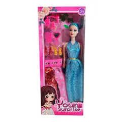 GENERICO - Muñeca Vestido Elegante Zapatos Accesorios Espejo Juguetes