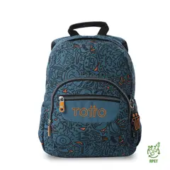 TOTTO - Morral Mochila Escolar Tempera Hombre Azul