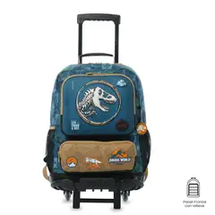 TOTTO - Morral Mochila Escolar Ruedas Jurassic World L Azul