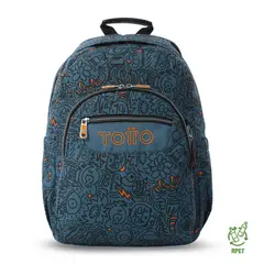 TOTTO - Morral Mochila Escolar Acuarela Hombre Azul