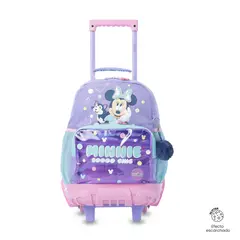 TOTTO - Morral Mochila Escolar Ruedas Minnie M Niña Azul