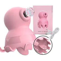 GENERICO - Vibrador 2En1 Succionador Clitoris Punto G Recargable Sex Oral