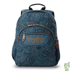 TOTTO - Morral Mochila Escolar Hombre Gommas Azul