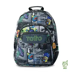 TOTTO - Morral Mochila Escolar Rayol Hombre Negro