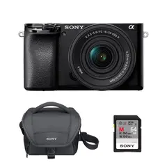 SONY - Kit Cámara Alpha 6100K con Estuche y Memoria de 64GB