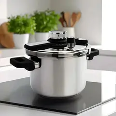 GENERICO - Olla Express Zebbris A Presión 6 Litros En Acero Inoxidable - Plateado