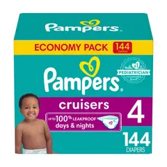 PAMPERS - Pañales Cruisers Talla 4 / 144 Unidades