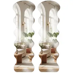 ENERGY PLUS - Set x2 Espejo de Cuerpo Entero Zig Zag 30x120cm Acrílico