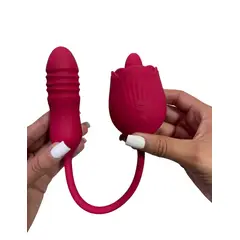 GENERICO - ROSA VIBRADORA DOBLE ESTIMULACION